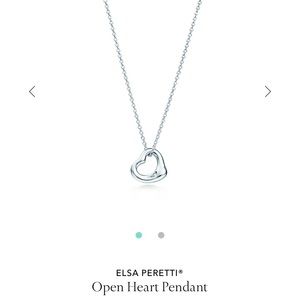Tiffany and Co. Open Heart Necklace Elsa Peretti